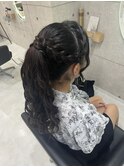 編み込みポニー/心斎橋ヘアセット