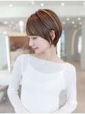 20代30代大人かわいい斜めバングデザインカラーシルキーベージュ