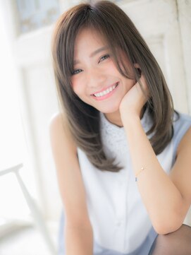 モッズ ヘア 福岡姪浜店(mod's hair) mod's姪浜/艶カラー前下がりレイヤーカット美髪エアストレートh