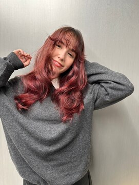 イキ 表参道(iki omotesando) ハッシュカット/フルバング/似合わせカット/レッドブラウン
