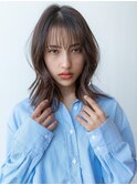セミディ／シアンカラー／大人かわいい／レイヤーカット