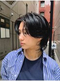 艶センターパートニュアンスパーマカルマパーマダークアッシュ