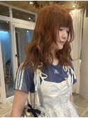 オレンジカラー × ブリーチカラー