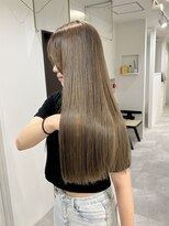ヴィア(Via) 髪質改善ブリーチダブルカラーくすみベージュマロンベージュ