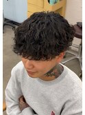 波巻きパーマ 刈り上げマッシュ 波巻きツイスパ メンズパーマ