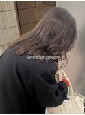 20代30代40代ブリーチなしダブルカラーラベンダーグレージュ小顔