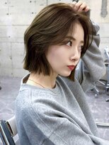 サイン 渋谷(SIGN)&nbsp;レイヤーボブレイヤーカットグレージュブリーチ無し