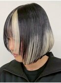 ブラックデザイン[新宿駅/ホワイトブロンド/イメチェン/美髪] 