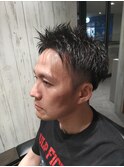 新発田/万代/メンズ専門/ショート/アップバングスタイル/爽やか