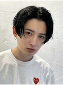 天神大名ニュアンスパーマセンターパートシャドウパーマ刈り上げ