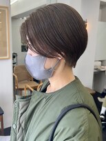 シベル(sibell)&nbsp;30代40代前髪なしショートハンサムショート丸みショートレイヤー