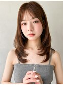 くせ毛風カール艶感結べるボブ愛されチェリーブラウン美髪