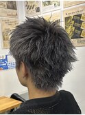 ハイトーンスパイキーショート/グレー/短髪