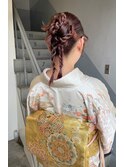 和装タイトヘアアレンジ