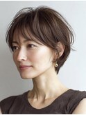 大人ショート 白髪ぼかし 脱白髪染め 白髪染め 40代50代60代