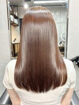 ラス トーキョー(LAS TOKYO)&nbsp;髪質改善/縮毛矯正/酸性ストレート/ピンクベージュ/セミロング