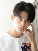 黒髪センターパート学生カジュアル爽やかフェザーマッシュI上尾