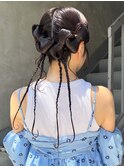 bibito ヘアセット 参列アレンジ リボンヘア