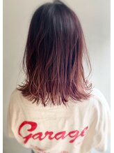 エル セルカ 高田馬場(el CERCA) 外国人風バレイヤージュ×ピンクパープルグラデーションカラー
