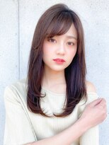 アグノス 青山(Agnos) 小顔カットレイヤーエアリーミディ♪黒髪毛先パーマ