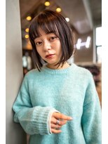 オースティン 門前仲町(AUSTIN)&nbsp;大人かわいい前髪セシルカットココアブラウンフリンジウェーブ