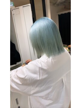 ラフ 難波店(LAFF) #黒髪#ボブルフ#ネビージュ#小顔#ワンレン