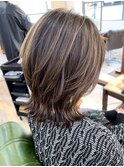 【添田】ウルフ!くびれヘアハイライトメルティーカラー