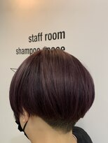 ヘアブランコブランコ 横浜(hair blanco_blanco)&nbsp;ボブルフ/艶ボルドー/こなれハイトーン/プレミアムカラー[横浜]