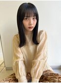 大宮　髪質改善xセミロング　前髪　