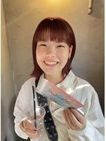 ヘアーミュゼ 井田店(Hair Musee)&nbsp;ブリーチなしのダブルカラーでワインレッド