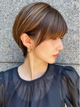 ロンドシエル 横浜(Lond ciel) デザインハイライト×前髪×大人美人ショート【横浜モード】