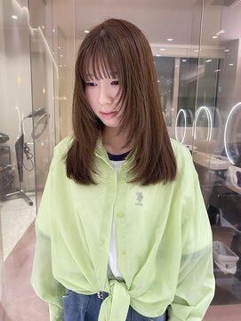 マイル 渋谷(mile) ブリーチなしダブルカラー×ベージュカラー