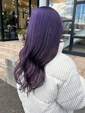 ヘアーアンドエステ ハラダ 滝ノ水店(Hair&Esthe Harada) 透明感パープルカラー/艶髪/髪質改善