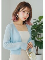 フルショウ 栄店(FURUSHO)&nbsp;エンドカラーチェリーレッドベージュ外ハネボブ