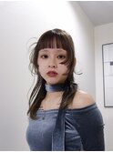 ヘアアレンジ/ハーフアップ/パーティースタイル