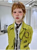 ショートレイヤーミニウルフデジタルパーマブリーチパーマ
