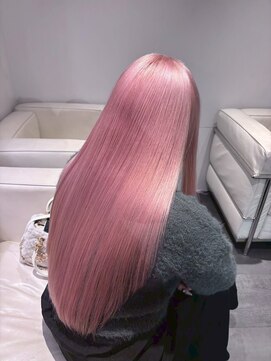 ベレーザ 渋谷(BELEZA) 16462ブリーチ＆ダブルカラーローズブラウンダークレッドロング