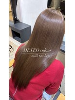 オリーブフォーヘアー(olive For hair)&nbsp;艶髪ミルクティーベージュ×髪質改善METEOカラー(ブリーチあり)