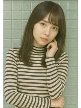 ラナ 天神今泉(Lana) 酸性縮毛矯正でしなやかな質感　ダークミントグレー　ミディアム