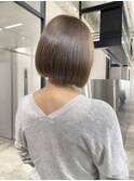 透明感オリーブベージュ × 髪質改善 × ショートボブ #390