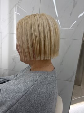 サンドレオ 新宿店(sand Leo) 顔周りカット/縮毛矯正/ダークブラウン/コーラルピンク