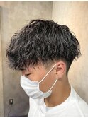 men's/ブリーチ/パーマ/メンズバレイヤージュ/メンズハイライト