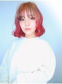 【morio池袋】派手髪ボブ×シースルーバング