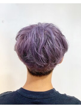 アズール 草加(azule) ブリーチ1回で作るhair color！秋ヘアパープルアッシュ
