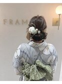 大人可愛い浴衣ヘアアレンジ