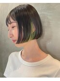 ミニボブ インナーカラー