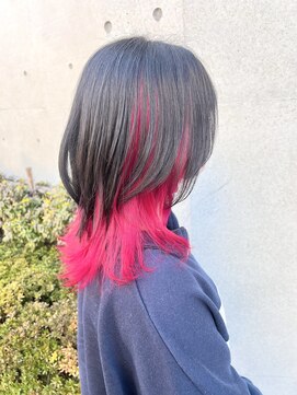 シモキタジャムズ ホットピンク＊インナーカラー/デザインカラー/ピンクカラー