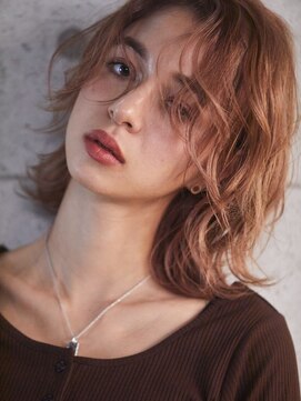 ブレンアネックスバイドット(BLEN ANNEX by.dot) 前髪切りっぱなしボブエアリーロング美髪ピンクブラウン[町田駅]