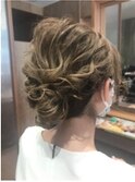 お呼ばれヘア/結婚式/結婚式ヘア/ヘアアレンジ/ハーフアップ