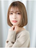 透明感あるシルキーベージュで小顔ツヤ感ボブn小山20代30代40代